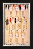 Yale Harvard Princeton Crews Framed Giclee Print