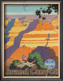 Santa Fe Railroad: Grand Canyon National Park, Arizona Framed Giclee Print by Oscar M. Bryn