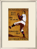Vintage Georgetown Baseball Framed Giclee Print