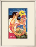 Hawaii via United Airlines Prints by Feher 