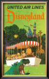 United Airlines: Disneyland in Anaheim, California, c.1960's Prints by Stan Galli