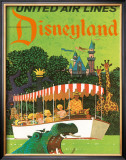 United Airlines: Disneyland in Anaheim, California, c.1960's Framed Giclee Print by Stan Galli