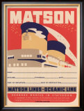 Matson Lines Oceanic Line Framed Giclee Print