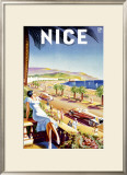 Nice, Riviera Beach Resort Framed Giclee Print by D'hey 