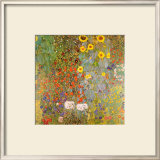 Country Garden with Sunflowers Art by Gustav Klimt