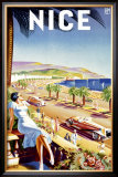 Nice, Riviera Beach Resort Framed Giclee Print by D'hey 