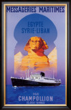Messageries Maritime, Egypte-Syrie-Liban Art by Guena 