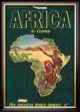 Africa by Clipper, c.1949 Framed Giclee Print