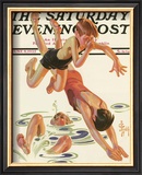 Diving In, c.1935 Framed Giclee Print by Joseph Christian Leyendecker