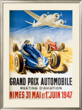 Grand Prix Automobile Nimes Framed Giclee Print by Geo Ham
