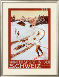 Winter Sport in Der Schweiz Poster by P. Colombi