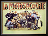 La Motosacoche Bicycle Engine Framed Giclee Print