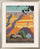 Santa Fe Railroad: Grand Canyon National Park, Arizona Framed Giclee Print by Oscar M. Bryn