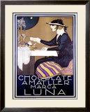 Chocolate Amatller, Luna Framed Giclee Print by Rafael de Penagos