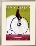 London Underground, Bicyclisim Framed Giclee Print by Austin Cooper