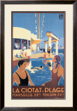 La Ciotat, Plage Framed Giclee Print by Dabo 