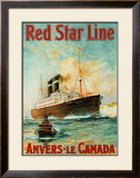 Red Star Line, Anvers to Canada Posters