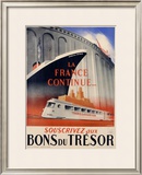 Bons du Tresor Framed Giclee Print by Robert Falcucci