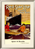 Red Star Line, Anvers to New York Framed Giclee Print