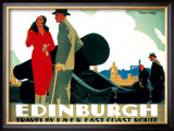 Edinburgh: Mons Meg, LNER Poster, circa 1935 Framed Giclee Print by Frank Newbould