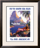 South Sea Isles via Pan Am Framed Giclee Print by Paul George Lawler