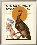 Baby Chef and Turkey, c.1922 Framed Giclee Print by Joseph Christian Leyendecker