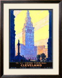 Union Terminal Cleveland, New York Central Framed Giclee Print by Leslie Ragan