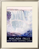 New York, Central Lines, Niagara Falls Framed Giclee Print by Frederic Madan