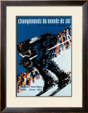 Chamonix World Championships Framed Giclee Print by Constantin 