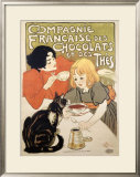 Compagnie Francaise des Chocolats et Thes Impressão giclée emoldurada por Théophile Alexandre Steinlen Compagnie Francaise des Chocolats et Thes Impressão giclée emoldurada por Théophile Alexandre Steinlen