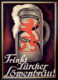 Lowenbrau Framed Giclee Print by Otto Baumberger