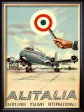Alitalia, Aerolinee Italiane Internazionali Framed Giclee Print