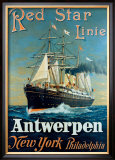 Red Star Linie: Antwerpen, New York, Philadelphia Framed Giclee Print