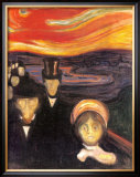 Anxiety, 1894 Poster by Edvard Munch