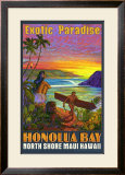 Hawaii, Honolua Bay, Maui Framed Giclee Print by Rick Sharp
