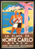Monte Carlo Beach Posters
