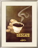 Nestle Nescafe Poster Framed Giclee Print by Schupbach 