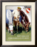 Thun, Nationaler Concours Hippique Framed Giclee Print by Iwan E. Hugentobler