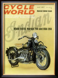 Cycle World, 1930 Indian Motorcycle Framed Giclee Print