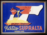 Supralta Spaghetti Pasta Chef Poster Framed Giclee Print