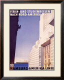 Hamburg to America Line Framed Giclee Print