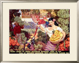 Bananas, From Lands of Tropical Splendor Framed Giclee Print by Dean Cornwell