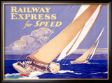 Railway Express for Speed Framed Giclee Print