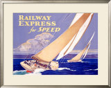 Railway Express for Speed Framed Giclee Print