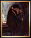 The Kiss, 1897 Art by Edvard Munch