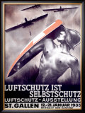 Luftschutz ist Selbstschutz Impressão giclée emoldurada por Otto Baumberger Luftschutz ist Selbstschutz Impressão giclée emoldurada por Otto Baumberger