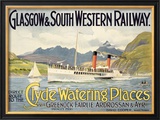 Glasgow Railway Steamship Poster Framed Giclee Print
