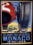 Monaco Grand Prix F1, c.1958 Framed Giclee Print