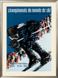 Chamonix World Championships Framed Giclee Print by Constantin 