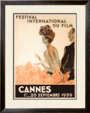 Festival International du Film, Cannes, 1939 Framed Giclee Print by Jean-Gabriel Domergue